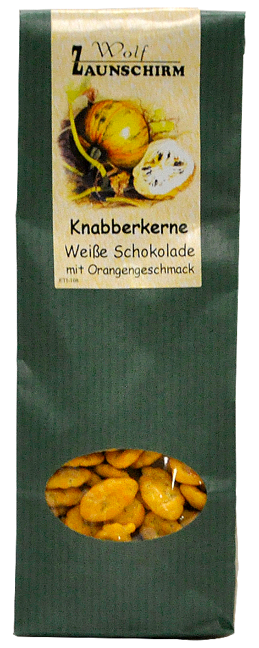 Knabberkerne Weiße Schokolade mit Orangengeschmack